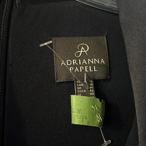 Adrianna Papell Deep Blue Jersey tuxedo Dress - Picture 2 of 3